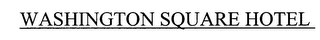 WASHINGTON SQUARE HOTEL logo