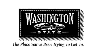 WASHINGTON STATE THE PLACE YOU'VE BEEN TRYING TO GET TO. logo