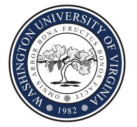 WASHINGTON UNIVERSITY OF VIRGINIA 1982 OMNIS ARBOR BONA FRUCTUS BONOS FACIT logo