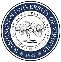WASHINGTON UNIVERSITY OF VIRGINIA 1982 OMNIS ARBOR BONA FRUCTUS BONOS FACIT logo