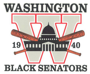 WASHINGTON W 1940 BLACK SENATORS logo