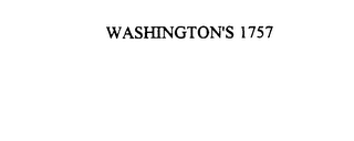 WASHINGTON'S 1757 logo