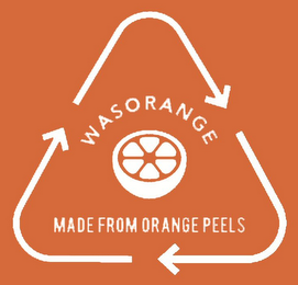 WASORANGE MADE FROM ORANGE PEELS logo