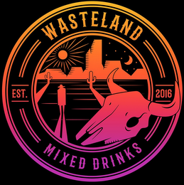 WASTELAND MIXED DRINKS EST. 2016 logo