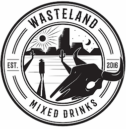 WASTELAND MIXED DRINKS EST. 2016 logo