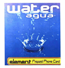 WATER AGUA ELEMENT PREPAID PHONE CARD logo