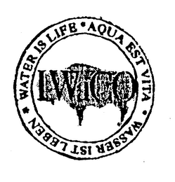 WATER IS LIFE AQUA EST VITA WASSER IST LEBEN IWACO logo