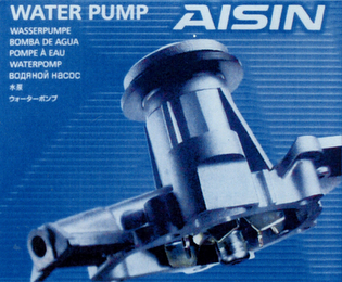 WATER PUMP AISIN WASSERPUMPE BOMBA DE AGUA POMPE A EAU WATERPOMP logo