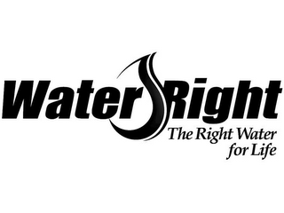 WATER RIGHT THE RIGHT WATER FOR LIFE logo