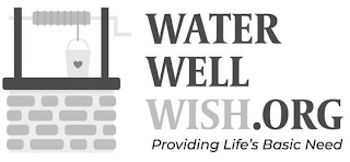 WATER WELL WISH.ORG PROVIDING LIFE'S BASIC NEED logo
