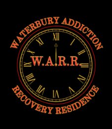 WATERBURY ADDICTION RECOVERY RESIDENCE, ROMAN NUMERALS 1 - 12, PERIODS logo