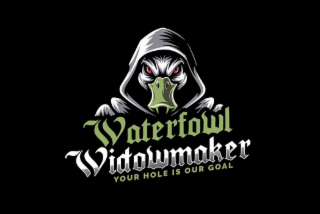WATERFOWL WIDOWMAKER YOUR HOLE IS OUR GOAL logo