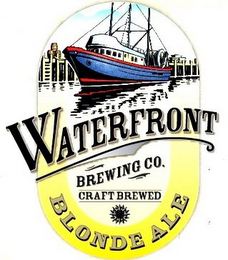 WATERFRONT BREWING CO. CRAFT BREWED BLONDE ALE logo