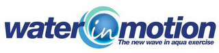 WATERINMOTION THE NEW WAVE IN AQUA EXERCISE logo