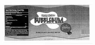 WATERLICIOUS BUBBLEGUM BUBBLEGUM FLAVORED WATER CALCIUM ENHANCED WATER BUBBLEGUM logo