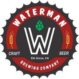 WATERMAN BREWING COMPANY CRAFT BEER ELK GROVE, CA W logo