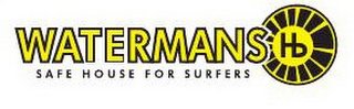 WATERMANS HB SAFE HOUSE FOR SURFERS logo
