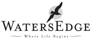 WATER'S EDGE WHERE LIFE BEGINS logo