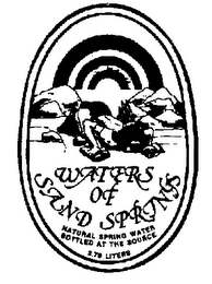 WATERS OF SAND SPRINGS NATURAL SPRING WATER BOTTLED AT THE SOURCE logo