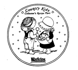 WATKINS COUNTRY KIDS COLLECTOR'S RECIPE PLATE logo
