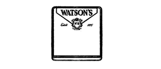 WATSON'S NO 10 ESTAB. 1815 logo
