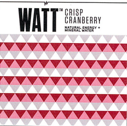 WATT TM CRISP CRANBERRY NATURAL ENERGY + MINERAL WATER logo