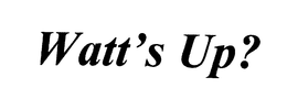 WATT'S UP? logo