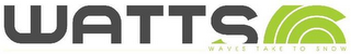 WATTS WAVES TAKE TO SNOW logo
