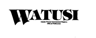 WATUSI ANKOLE WATUSI INTERNATIONAL REGISTRY OFFICIAL PUBLICATION logo