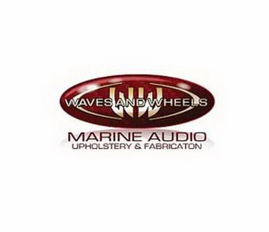 WAVES AND WHEELS WW MARINE AUDIO UPHOLSTERY & FABRICATION logo