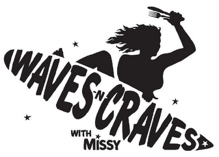 WAVES -N- CRAVES WITH MISSY logo
