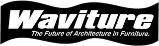 WAVITURE THE FUTURE OF ARCHITECTURE IN FURNITURE. logo