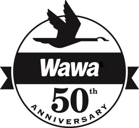 WAWA 50TH ANNIVERSARY logo