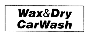 WAX&DRY CARWASH logo