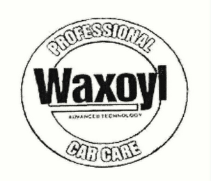 WAXOYL ADVANCED TECHNOLOGY PROFESSIONAL CAR CARE logo