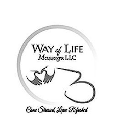 WAY OF LIFE MASSAGE, LLC COME STRESSED LEAVE REFRESHED logo
