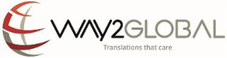 WAY2GLOBAL TRANSLATIONS THAT CARE logo