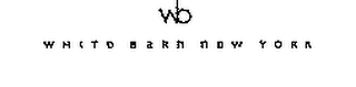WB WHITE BARN NEW YORK logo