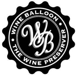 WB · WINE BALLOON · THE WINE PRESERVER logo