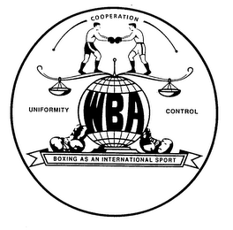 WBA COOPERATION UNIFORMITY CONTROL BOXING AS AN INTERNATIONAL SPORT logo