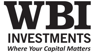 WBI INVESTMENTS WHERE YOUR CAPITAL MATTERS logo