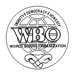 WBO WORLD BOXING ORGANIZATION DIGNITY DEMOCRACY HONESTY logo