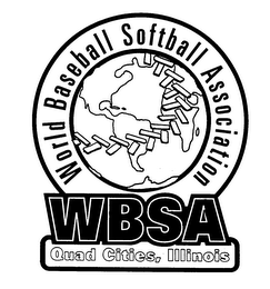 WBSA WORLD BASEBALL SOFTBALL ASSOCIATION QUAD CITIES, ILLINOIS logo