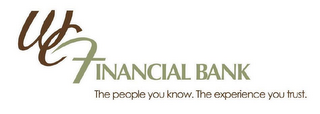 WC FINANCIAL BANK THE PEOPLE YOU KNOW. THE EXPERIENCE YOU TRUST. logo