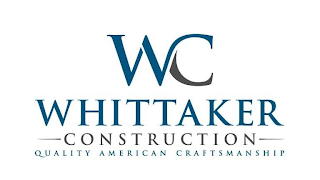 WC WHITTAKER CONSTRUCTION QUALITY AMERICAN CRAFTSMANSHIP logo