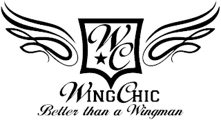 WC WINGCHIC BETTER THAN A WINGMAN logo