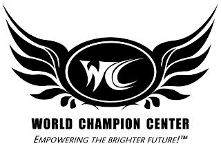 WCC WORLD CHAMPION CENTER EMPOWERING THE BRIGHTER FUTURE logo