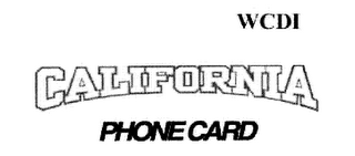 WCDI CALIFORNIA PHONE CARD logo