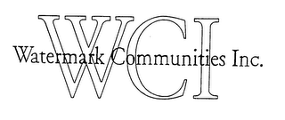 WCI WATERMARK COMMUNITIES, INC. AND DESIGN logo