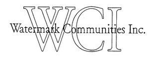 WCI WATERMARK COMMUNITIES, INC. AND DESIGN logo